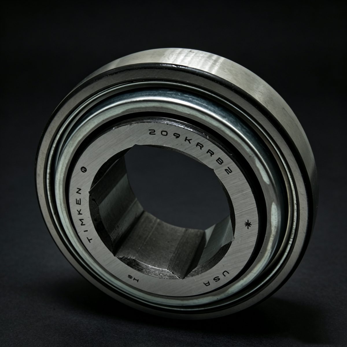 209KRRB2 hex-bore agricultural bearing, 1-1/2 in hex