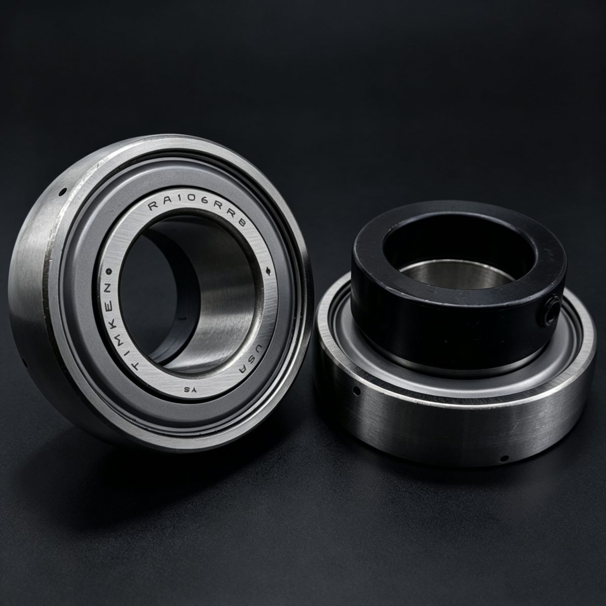 RA106RRB agricultural insert bearing with eccentric locking collar, spherical OD