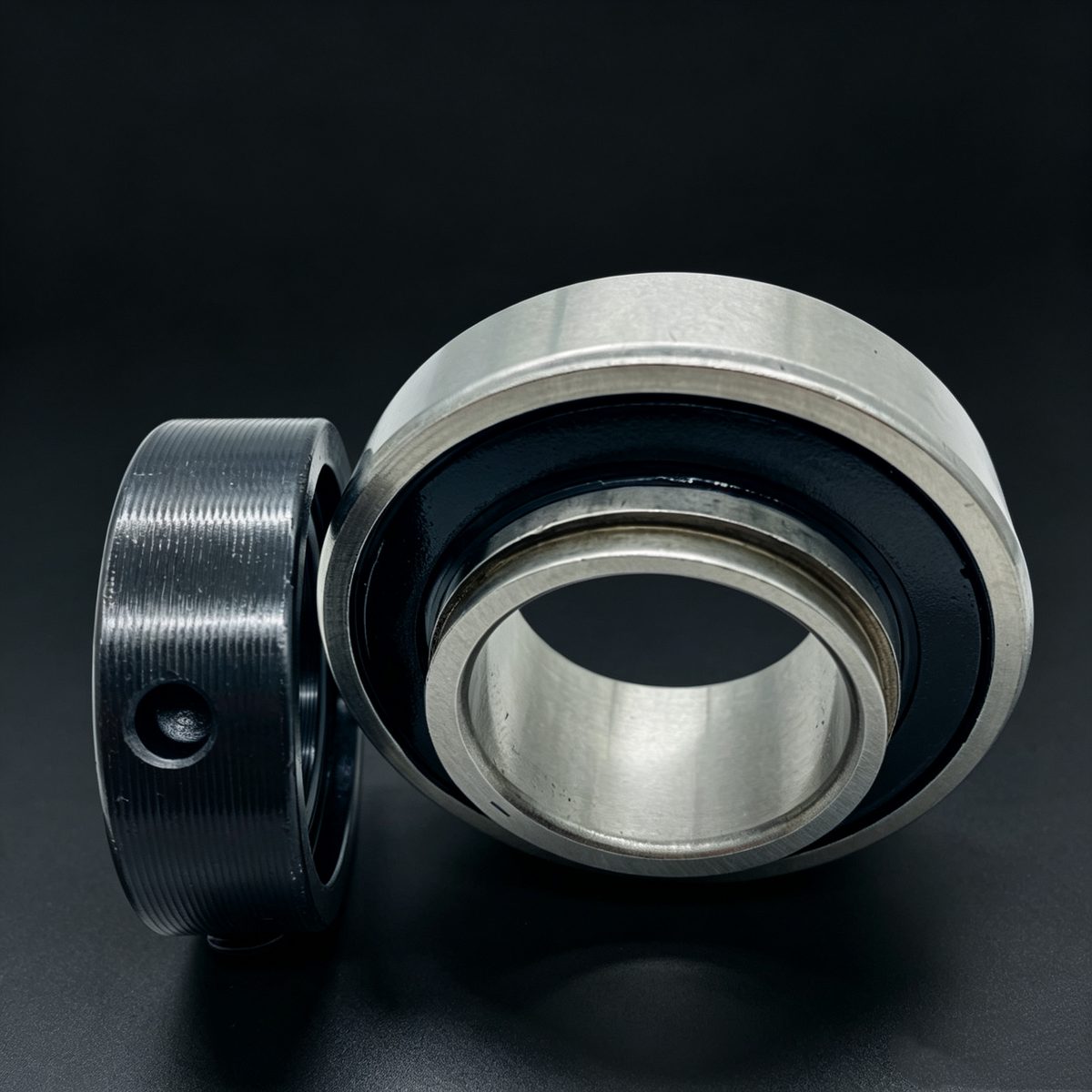 RA107RR insert bearing, 1-7/16 in bore, cylindrical OD, with locking collar
