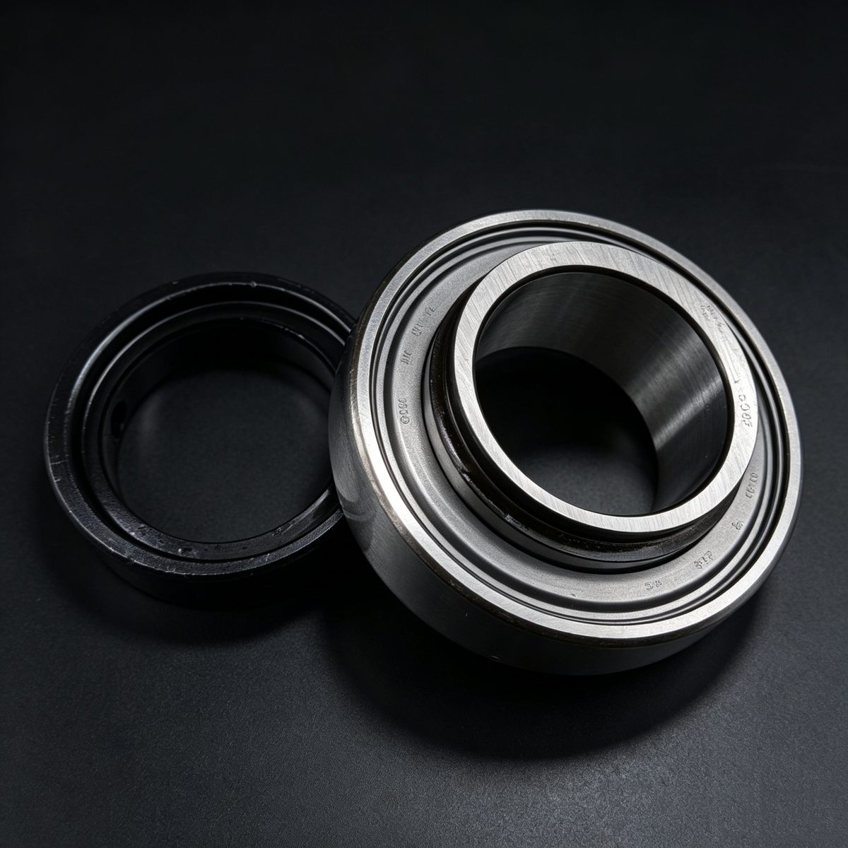 RA112RRB insert bearing, 1-3/4 in bore, spherical OD, with locking collar
